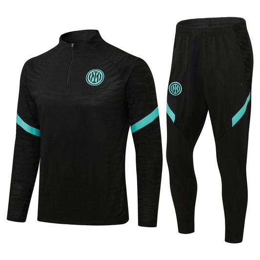 black and blue football tracksuit